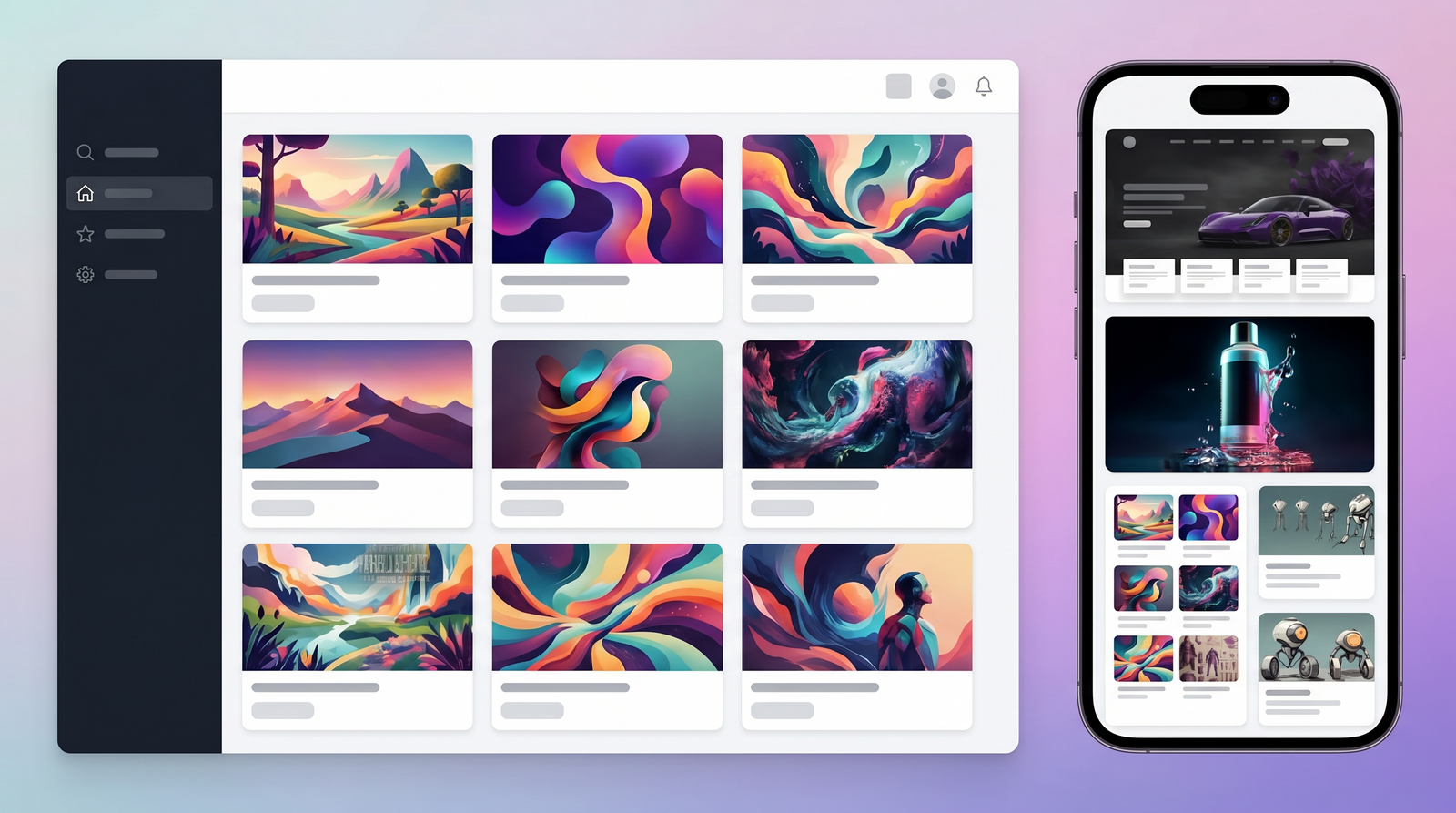 Imagine AI Art across devices